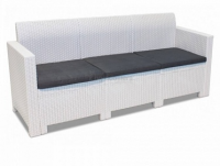 Трехместный диван RATTAN NEBRASKA SOFA, цвет белый Трехместный диван RATTAN NEBRASKA SOFA, цвет белый