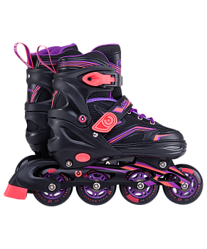 БЕЗ УПАКОВКИ Ролики раздвижные Remi Pink, алюминиевая рама