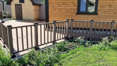 Ограждения Holzhof WoodStyle с тиснением "под дерево"  (комплект в коробке)