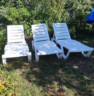 Шезлонг пластиковый TWEET, цвет "белый"