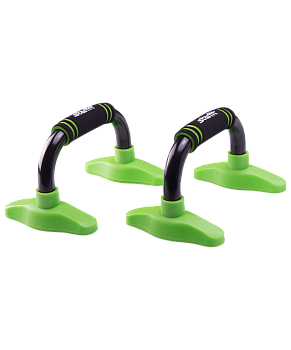 Упоры для отжиманий «Классические» BA-302, черный/зеленый