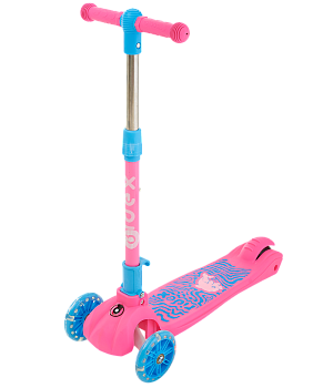 БЕЗ УПАКОВКИ Самокат 3-колесный Wave 120/90 мм, розовый/голубой БЕЗ УПАКОВКИ Самокат 3-колесный Wave 120/90 мм, розовый/голубой